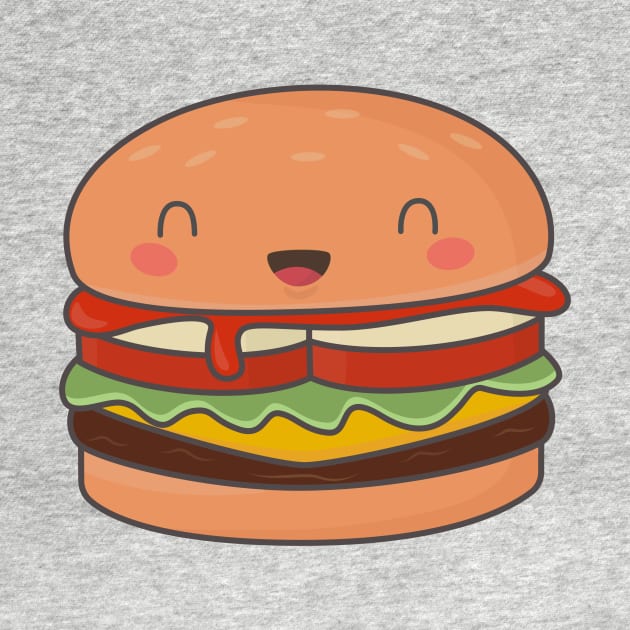 Happy Burger T-Shirt by happinessinatee